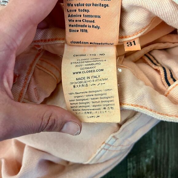 Closed Denim Pearl Jeans Wild Rose 31 Ballon Tapered High Waisted Pleated - Picture 5 of 9